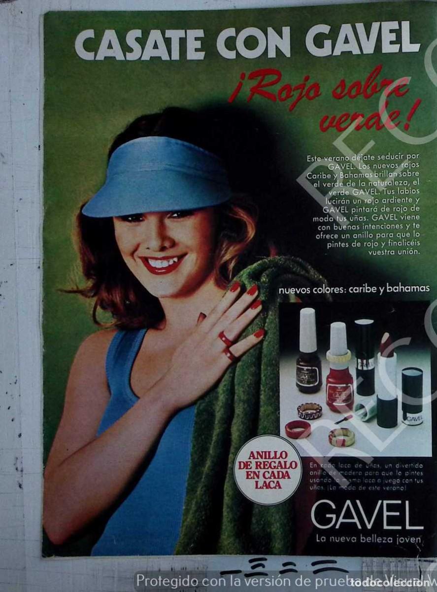 Collectionnisme: gavel laca de u&ntilde;as anuncio publicidad