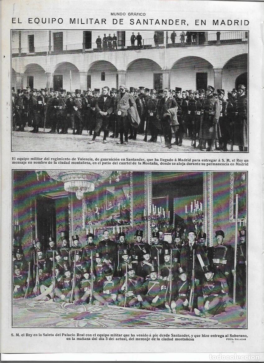 Sammelleidenschaft Papier: A&Ntilde;O 1919 RECORTE PRENSA EL EQUIPO MILITAR DE SANTANDER EN MADRID VIAJE A PIE ENTREGA MENSAJE