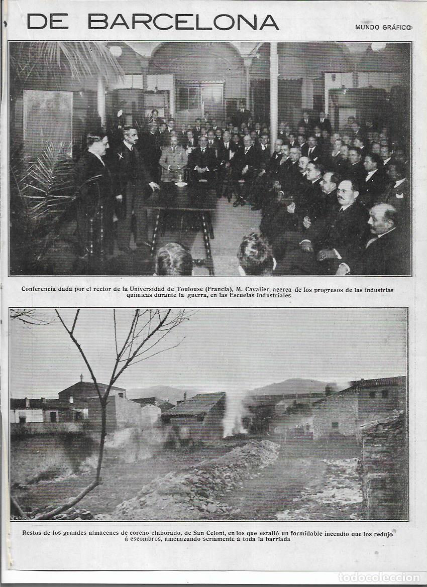 Sammelleidenschaft Papier: A&Ntilde;O 1919 RECORTE PRENSA SANT CELONI INCENDIO GRANDES ALMACENES DE CORCHO ELABORADO