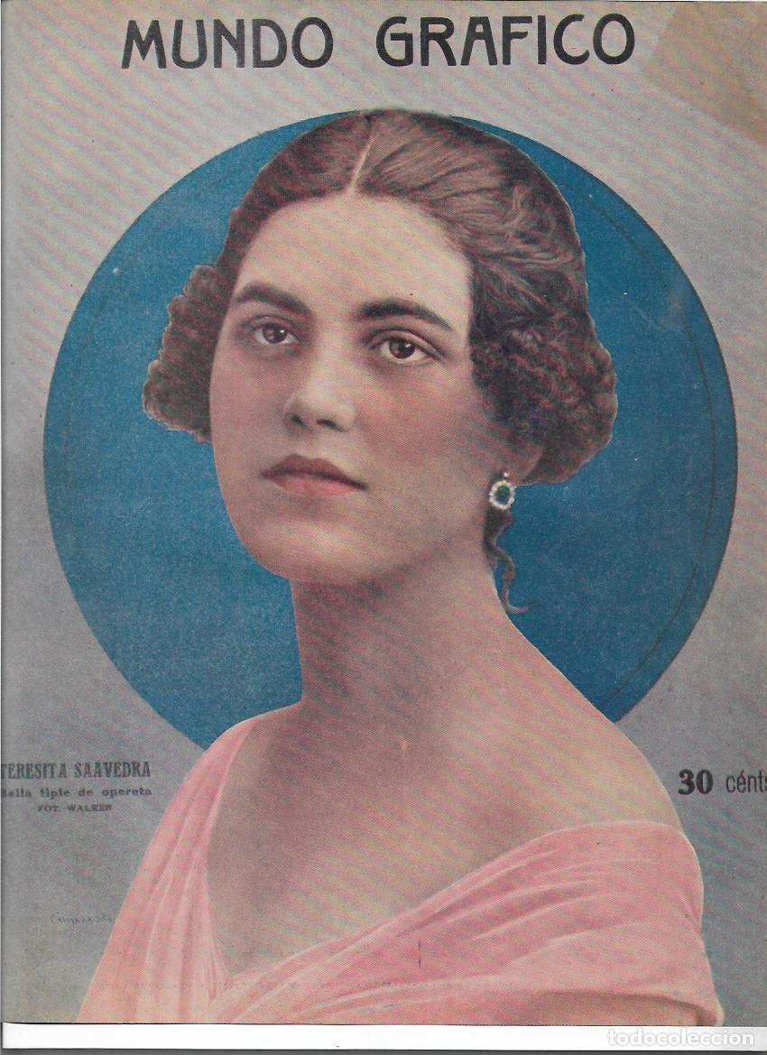 Sammelleidenschaft Papier: A&Ntilde;O 1919 RECORTE PRENSA TERESA TERESITA SAAEVDRA ARTISTA CANTANTE TIPLE DE OPERETA FOTO WALKEN
