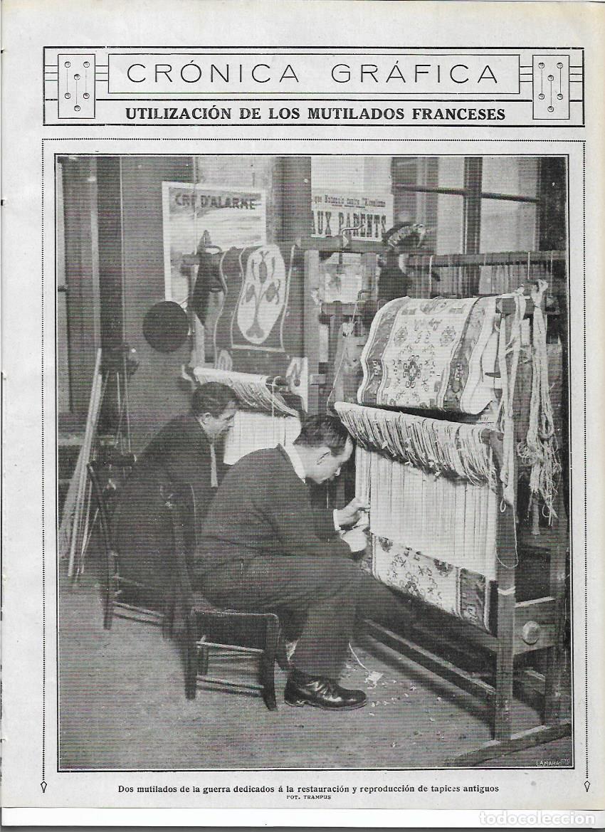 Sammelleidenschaft Papier: &Ntilde;O 1919 RECORTE PRENS FRANCIA OCUPACION MUTILADOS DE GUERRA TRABAJANDO RESTAURACION TAPICES ANTIGUOS
