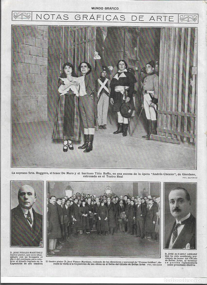 Coleccionismo: A&Ntilde;O 1919 RECORTE PRENSA MADRID PINTURA PINTOR PINAZO VISITANDO LA EXPOSICION DE SUS CUADROS