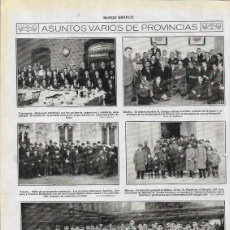 Coleccionismo: AÑO 1919 RECORTE PRENSA ALUMNOS ESCUELA ARMERIA DE EIBAR VIAJE PRACTICAS A LOS ALTOS HORNOS BILBAO
