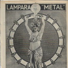 Coleccionismo: AÑO 1919 RECORTE PRENSA PUBLICIDAD LAMPARA METAL COMPAÑIA GENERAL ESPAÑOLA BOMBILLA LUZ