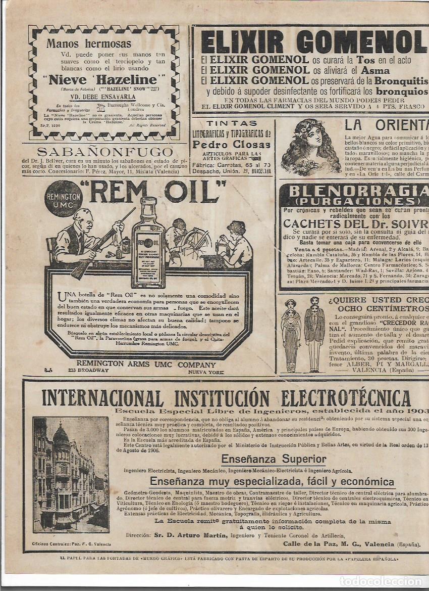 Collecting paper: A&Ntilde;O 1919 RECORTE PRENSA PUBLICIDAD REM OIL ACEITE PARA ARMAS MAQUINARIA REMINGTON ARMS