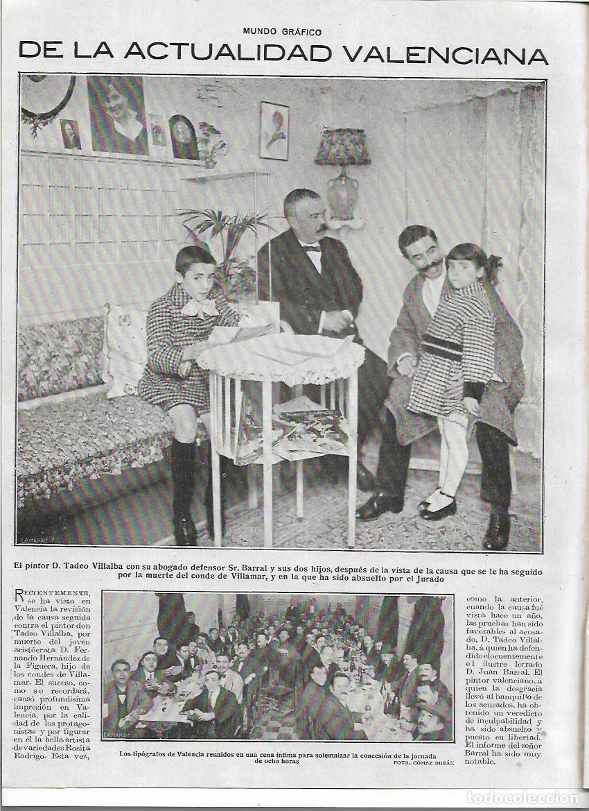Colecionismo: A&Ntilde;O 1919 RECORTE PRENSA VALENCIA CENA TIPOGRAFOS CELEBRACION CONCESION JORNADA LABORAL DE 8 HORAS