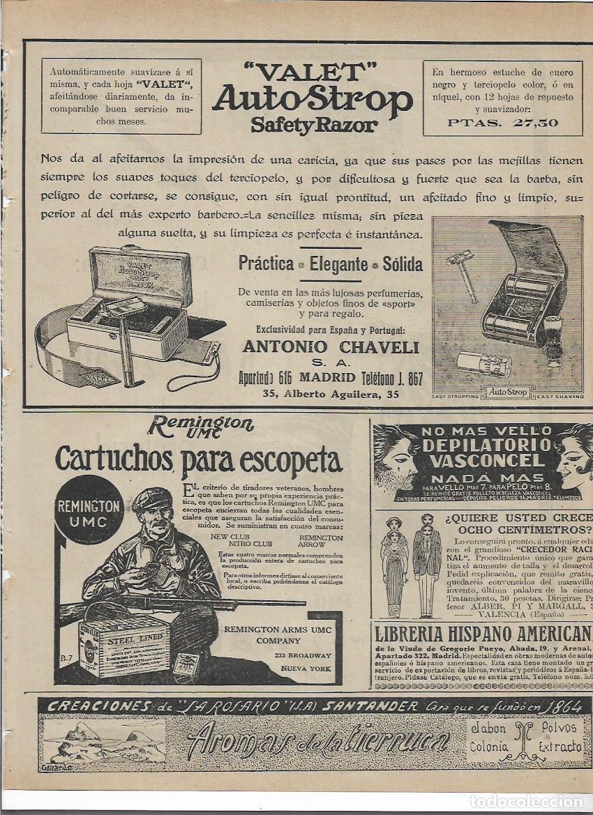 Colecionismo: A&Ntilde;O 1919 RECORTE PRENSA PUBLICIDAD HOJA DE AFEITAR VALET AUTO STROP SAFETY RAZOR AFEITADO