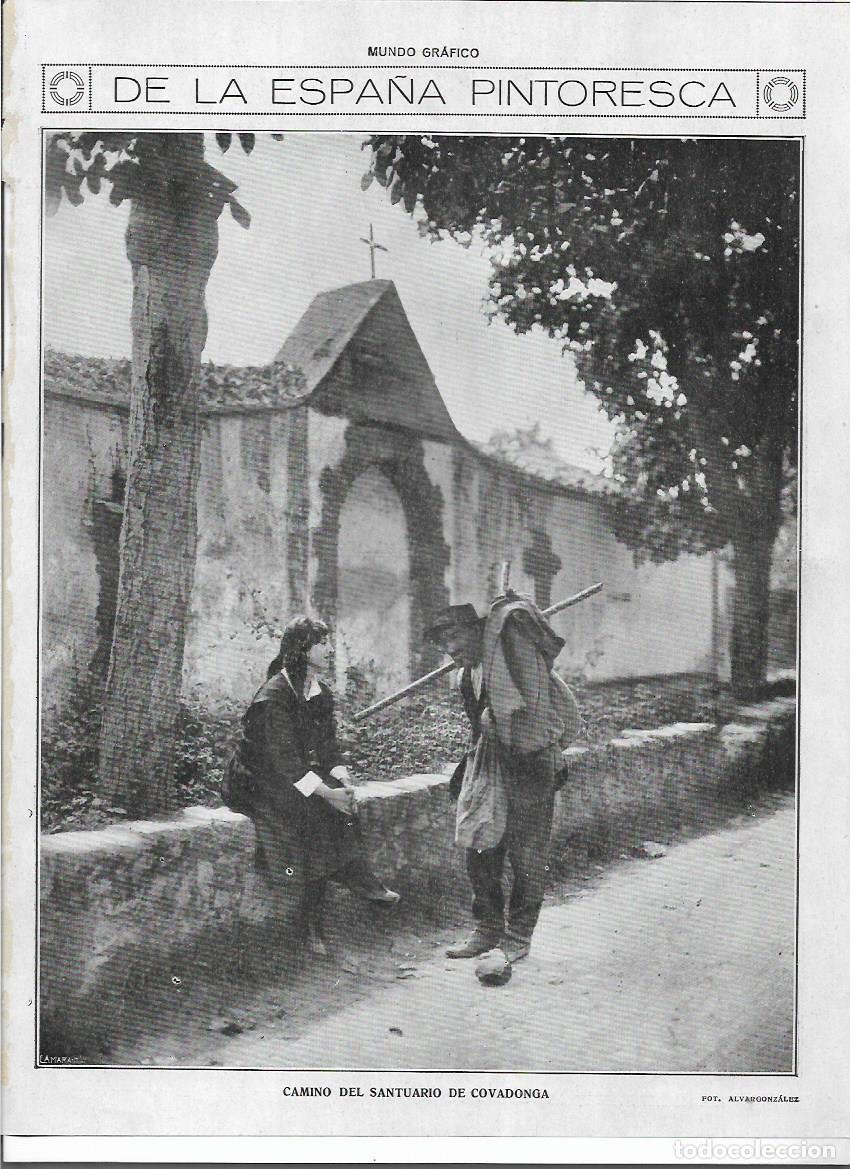 Colecionismo: A&Ntilde;O 1919 RECORTE PRENSA CAMINO DEL SANTUARIO DE COVADONGA FOTOGRAFIA ALVARGONZALEZ