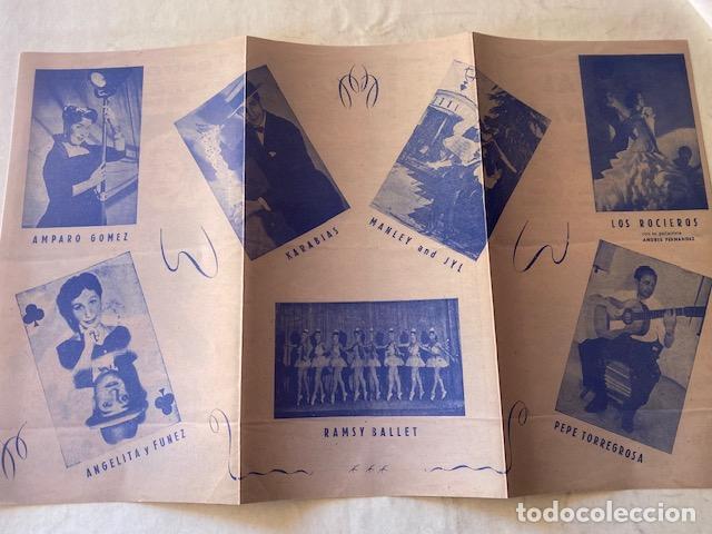 Coleccionismo: Teatro Apolo. Barcelona. 1959. Amparo Gomez, Karabias, Los Rocieros, Pepe Torregrosa ETC.