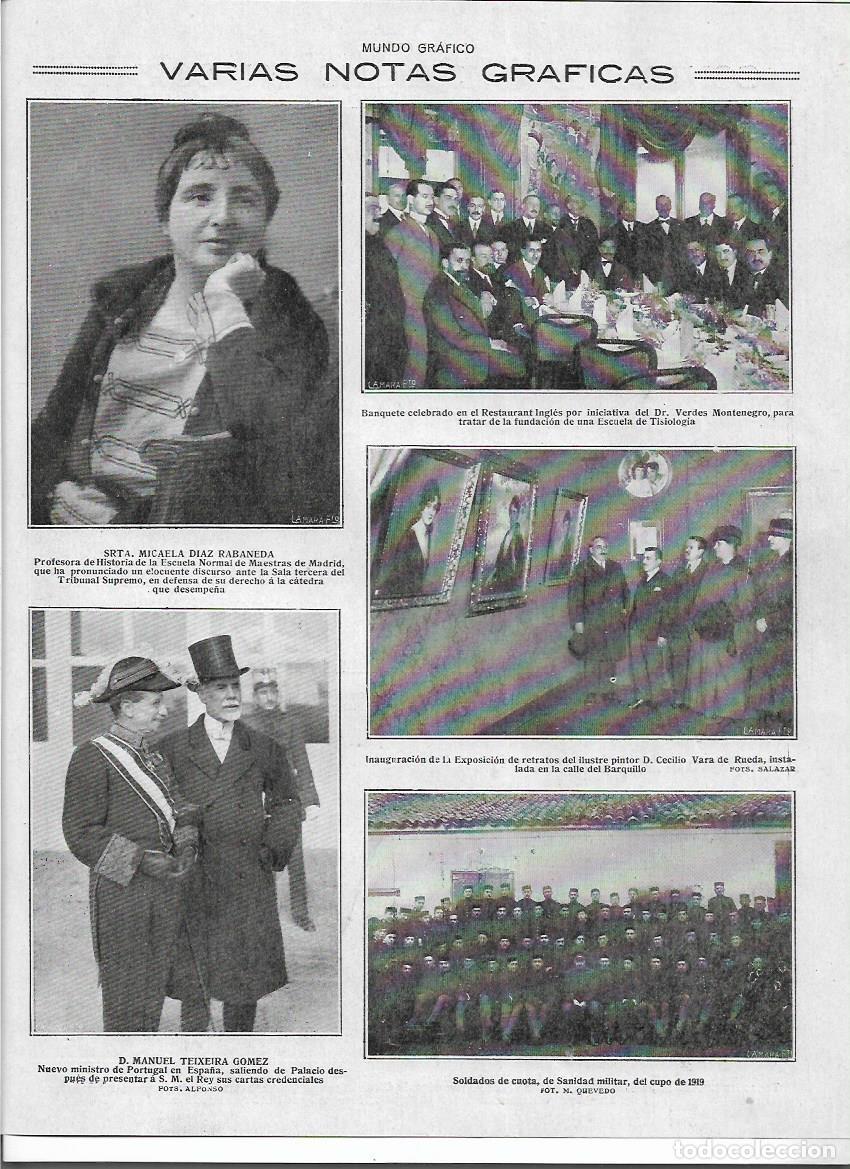 Colecionismo: 1919 RECORTE PRENSA MEDICINA BANQUETE RESTAURANTE INGLES VERDES MONTENEGRO FUNDAR ESCUELA TISIOLOGIA