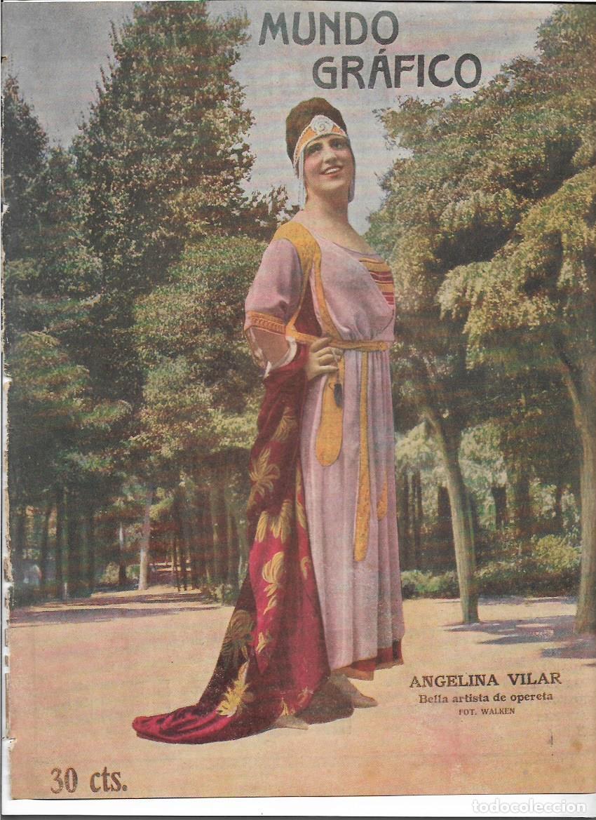 Colecionismo: A&Ntilde;O 1919 RECORTE PRENSA ANGELINA VILAR ARTISTA CANTANTE DE OPERETAFOTOGRAFIA WALKEN