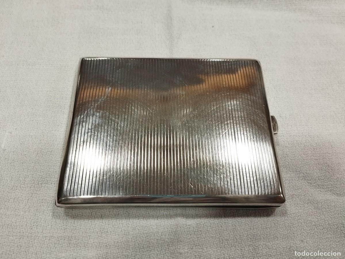 Coleccionismo: PITILLERA DE PLATA CON GRECA ESMALTADA - Foto 2