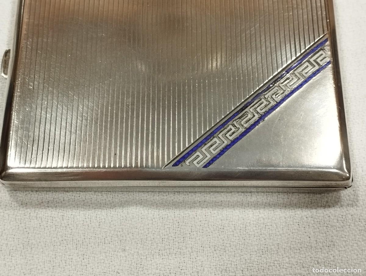 Coleccionismo: PITILLERA DE PLATA CON GRECA ESMALTADA - Foto 4