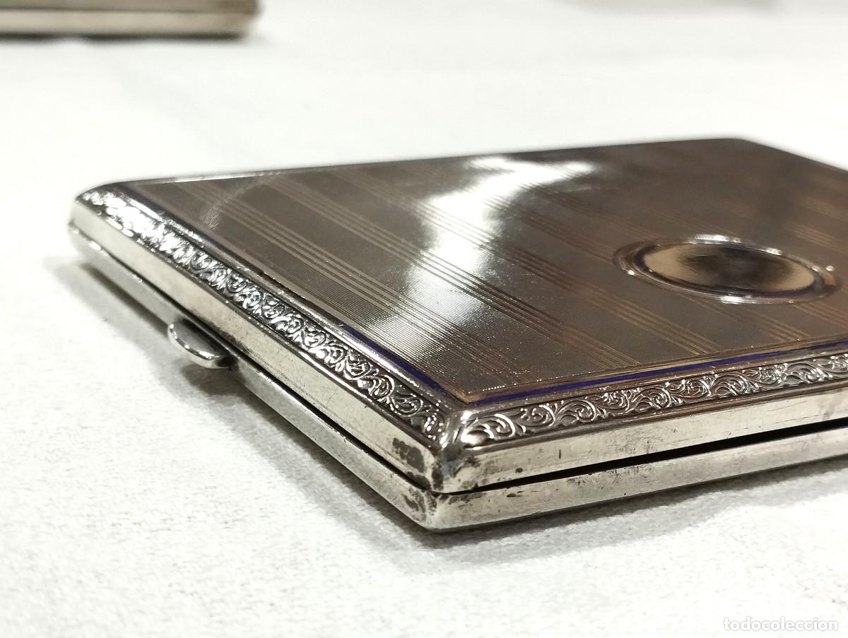 Coleccionismo: PITILLERA DE PLATA LABRADA Y ESMALTADA - Foto 3
