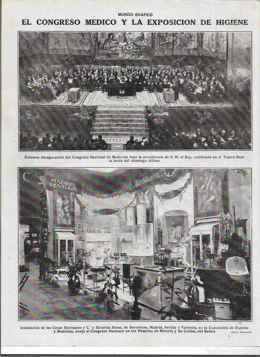 Collectionnisme: A&Ntilde;O 1919 RECORTE PRENS MADRID EXPOSICION HIGIENE MEDICINA INSTALACION CASAS HARTMANN Y ZACARIAS HOMS