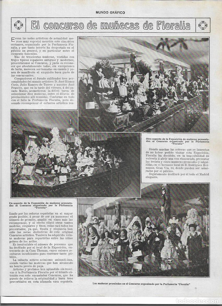Collectionnisme: A&Ntilde;O 1919 RECORTE PRENSA CONCURSO MU&Ntilde;ECAS PERFUMERIA FLORALIA MU&Ntilde;ECAS GANADORAS EXPOSICION