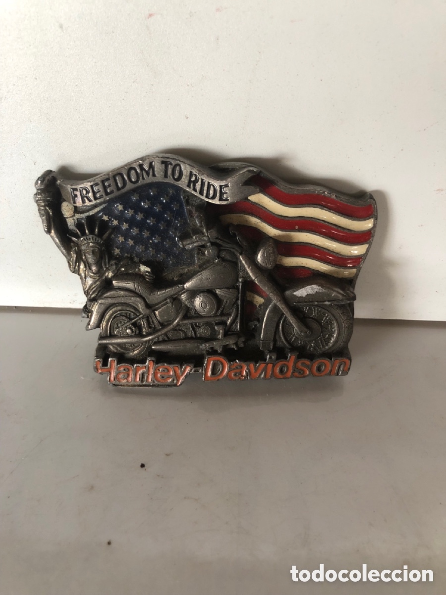 Coleccionismo: HEBILLA DE CINTURON ESMALTADA HARLEY DAVIDSON - Foto 1