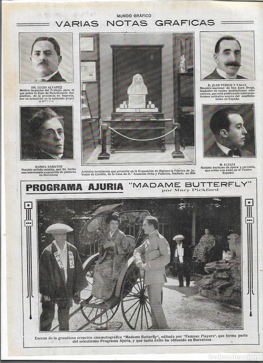 Collectionnisme: A&Ntilde;O 1919 RECORTE PRENS MADRID EXPOSICION HIGIENE INSTALACION FABRICA JABONES ASUNCION ORTIZ PALACIOS