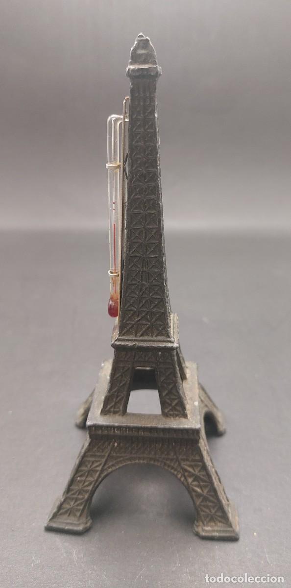 Coleccionismo: TORRE EIFFEL DE METAL CON TERM&Oacute;METRO - Foto 3