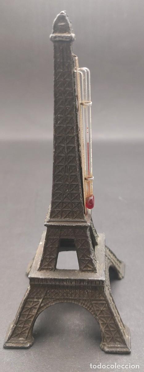 Coleccionismo: TORRE EIFFEL DE METAL CON TERM&Oacute;METRO - Foto 5