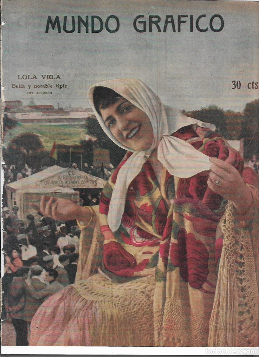 Collectionnisme: A&Ntilde;O 1919 RECORTE PRENSA LOLA VELA ARTISTA TIPLE CANTANTE FOTOGRAFIA ALFONSO