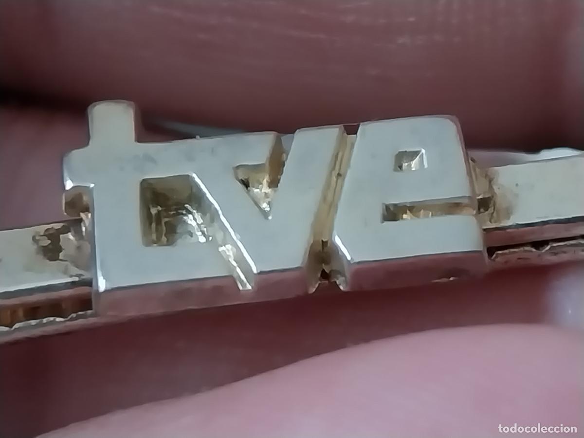 Coleccionismo: TELEVISION TVE PASADOR CORBATA PROMOCION MEDIOS COMUNICACI&Oacute;N 1CM ALTO