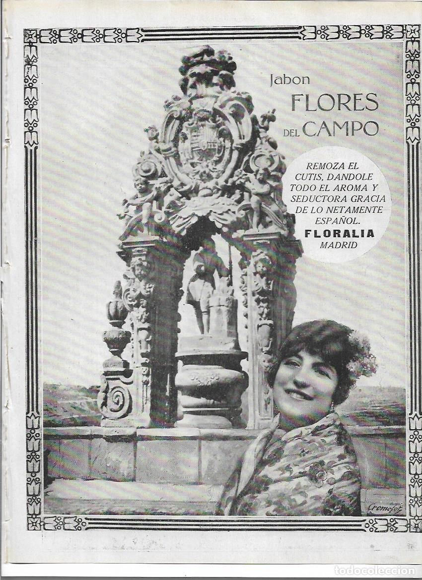 Collectionnisme: A&Ntilde;O 1919 RECORTE PRENSA PUBLICIDAD JABON FLORES DEL CAMPO PERFUMERIA FLORALIA