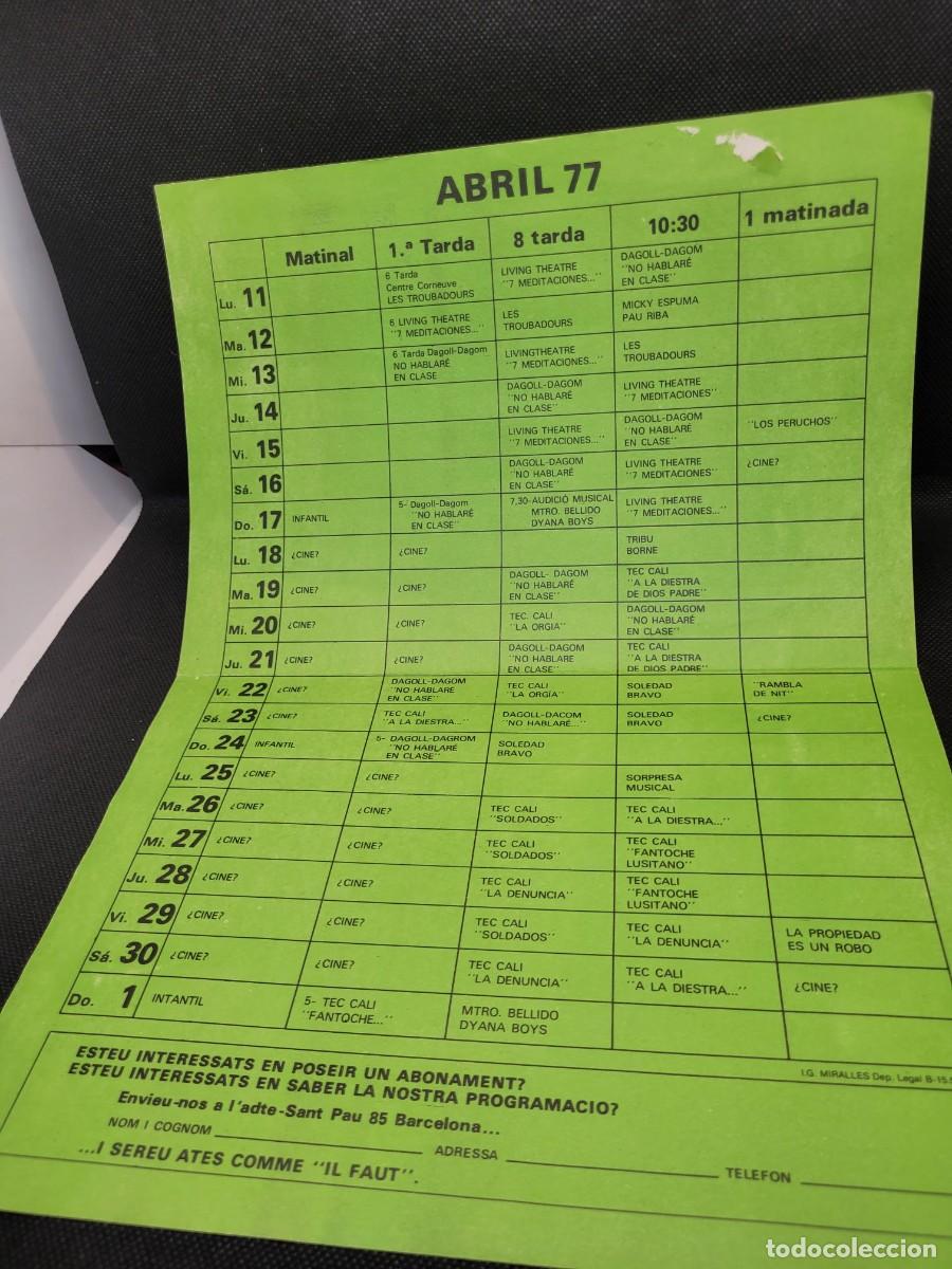 Coleccionismo: Programa cartel Sal&oacute;n Diana a&ntilde;os 70 - Foto 2