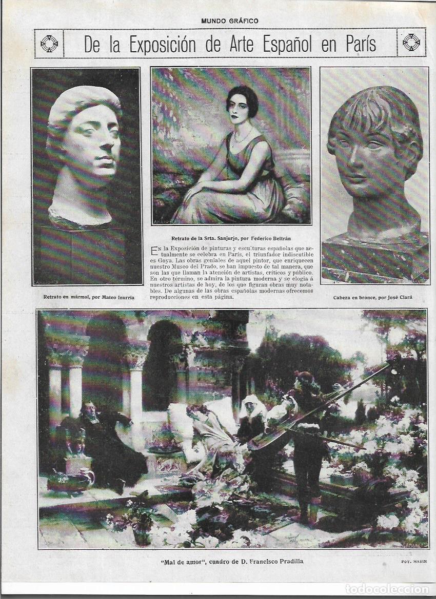 Coleccionismo: A&Ntilde;O 1919 RECORTE PRENSA EXPOSICION ARTE ESPA&Ntilde;OL EN PARIS PINTURA PRADILLA BELTRAN ESCULTURA CLARA