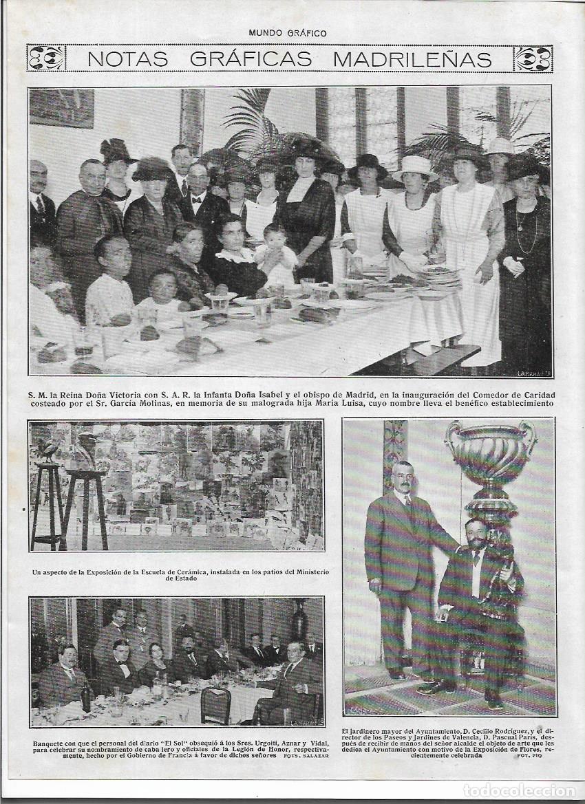 Coleccionismo: A&Ntilde;O 1919 RECORTE PRENSA MADRID INAUGURACION COMEDOR DE CARIDAD SR GARCIA MOLINAS MEMORIA HIJA LUISA