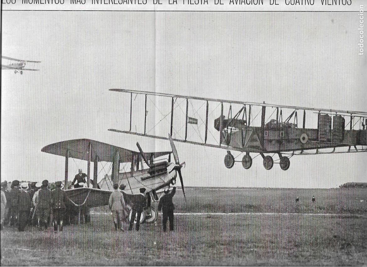 Colecionismo: A&Ntilde;O 1919 RECORTE PRENSA AVIACION AERODROMO CUATRO VIENTOS BIPLANO HANDLEY PAGE OWERLAND BRISTOL