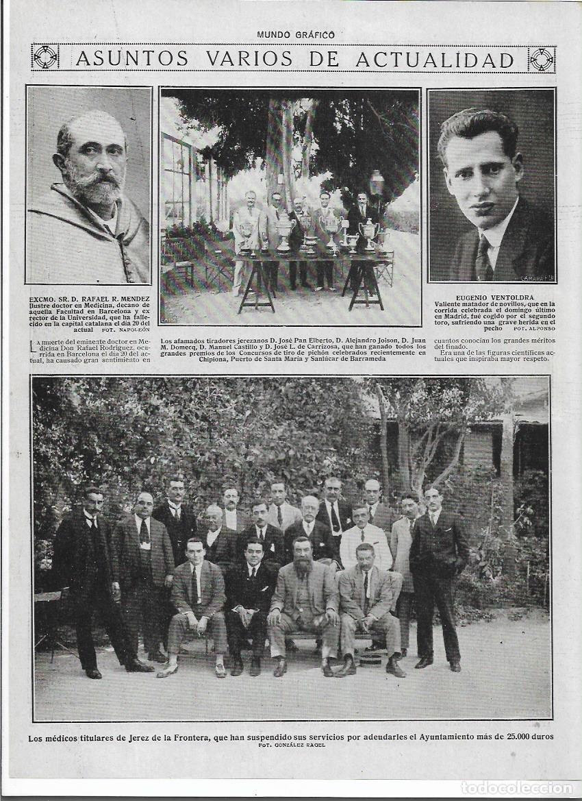 Colecionismo: A&Ntilde;O 1919 RECORTE PRENSA JEREZ MEDICINA MEDICOS TITULARES SUSPENDEN SUS SERVICIOS DEUDA AYUNTAMIENTO