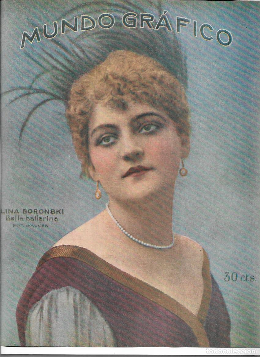 Colecionismo: A&Ntilde;O 1919 RECORTE PRENSA LINA BORONSKI ARTISTA BAILARINA FOTOGRAFIA WALKEN
