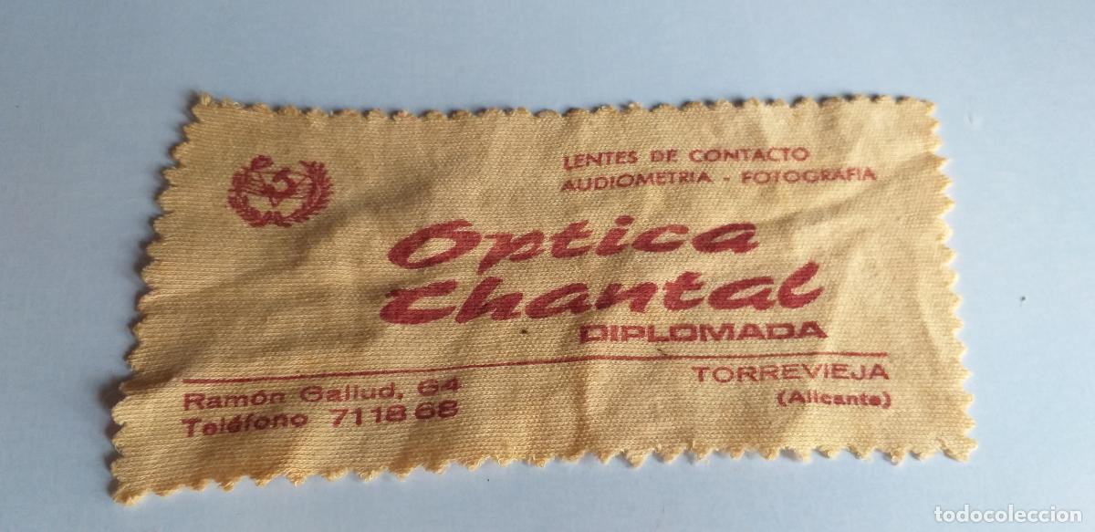 Coleccionismo: Toallita limpia gafas. Gamuza. Publicidad &oacute;ptica Ch&aacute;ndal, TORREVIEJA