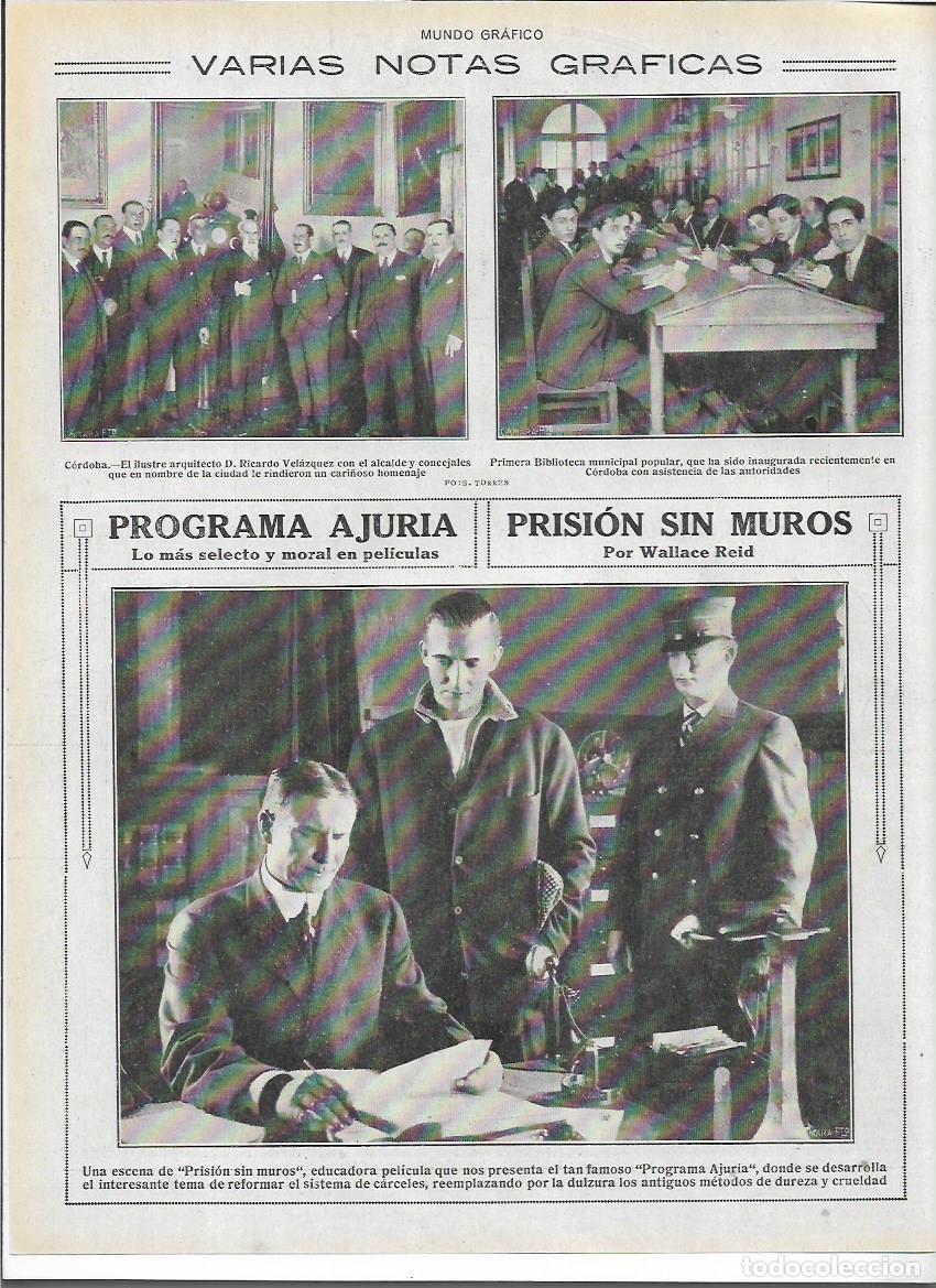 Colecionismo: A&Ntilde;O 1919 RECORTE PRENSA CORDOBA INAUGURACION PRIMERA BIBLIOTECA MUNICIPAL POPULAR