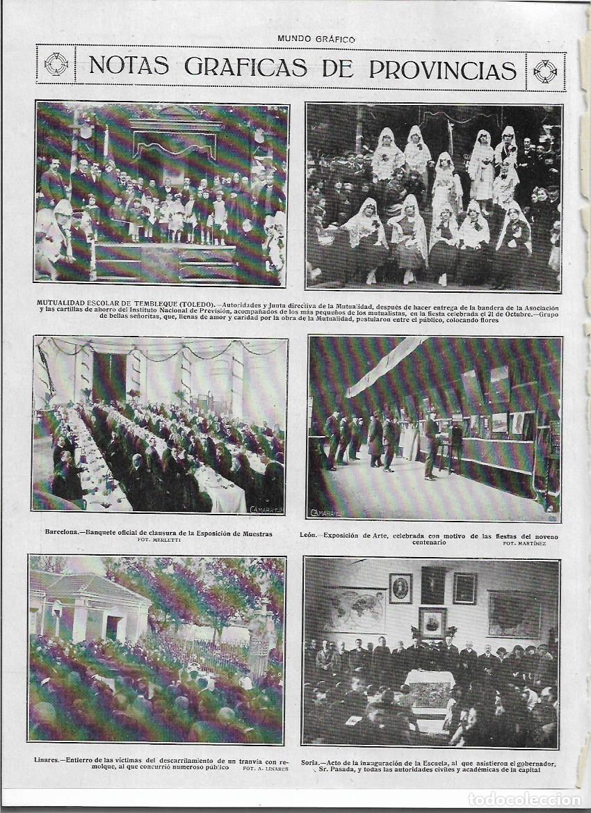 Colecionismo: A&Ntilde;O 1920 RECORTE PRENSA SORIA INAUGURACION DE LA ESCUELA AUTORIDADES