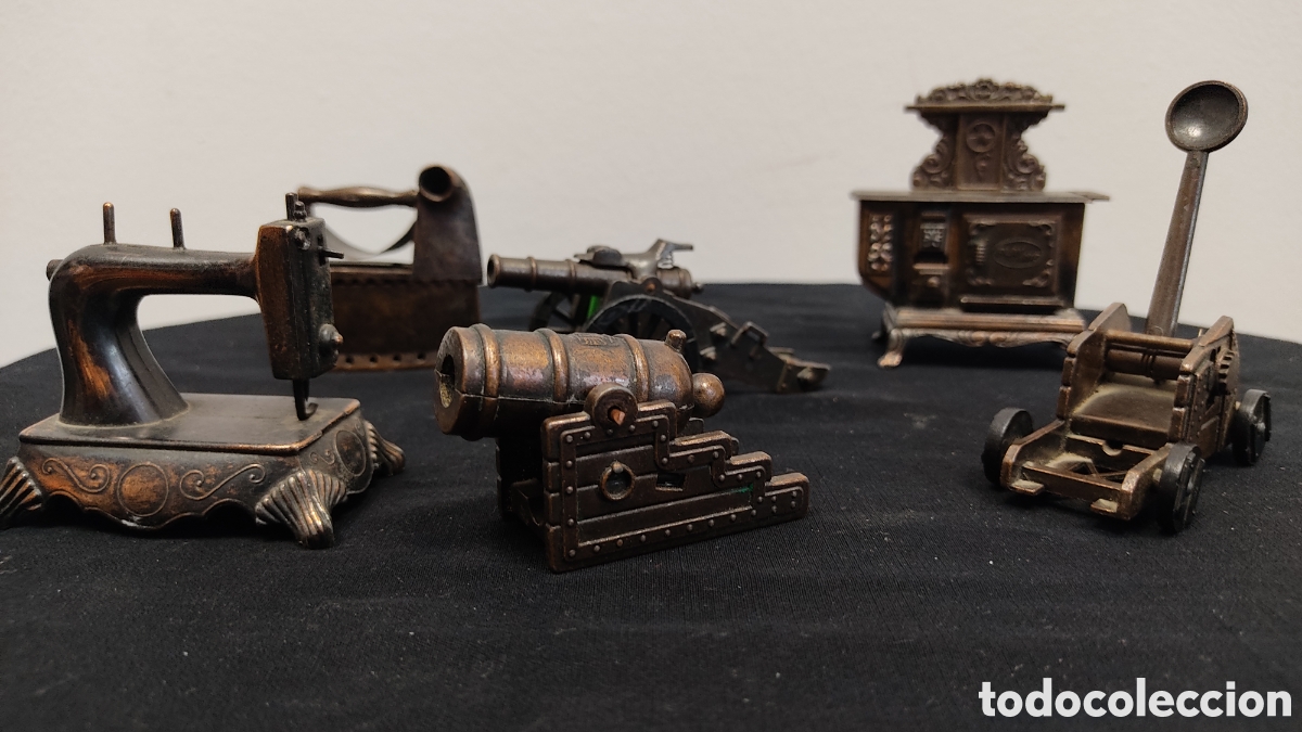 Coleccionismo: Colecci&oacute;n 6 sacapuntas met&aacute;licos en miniatura.