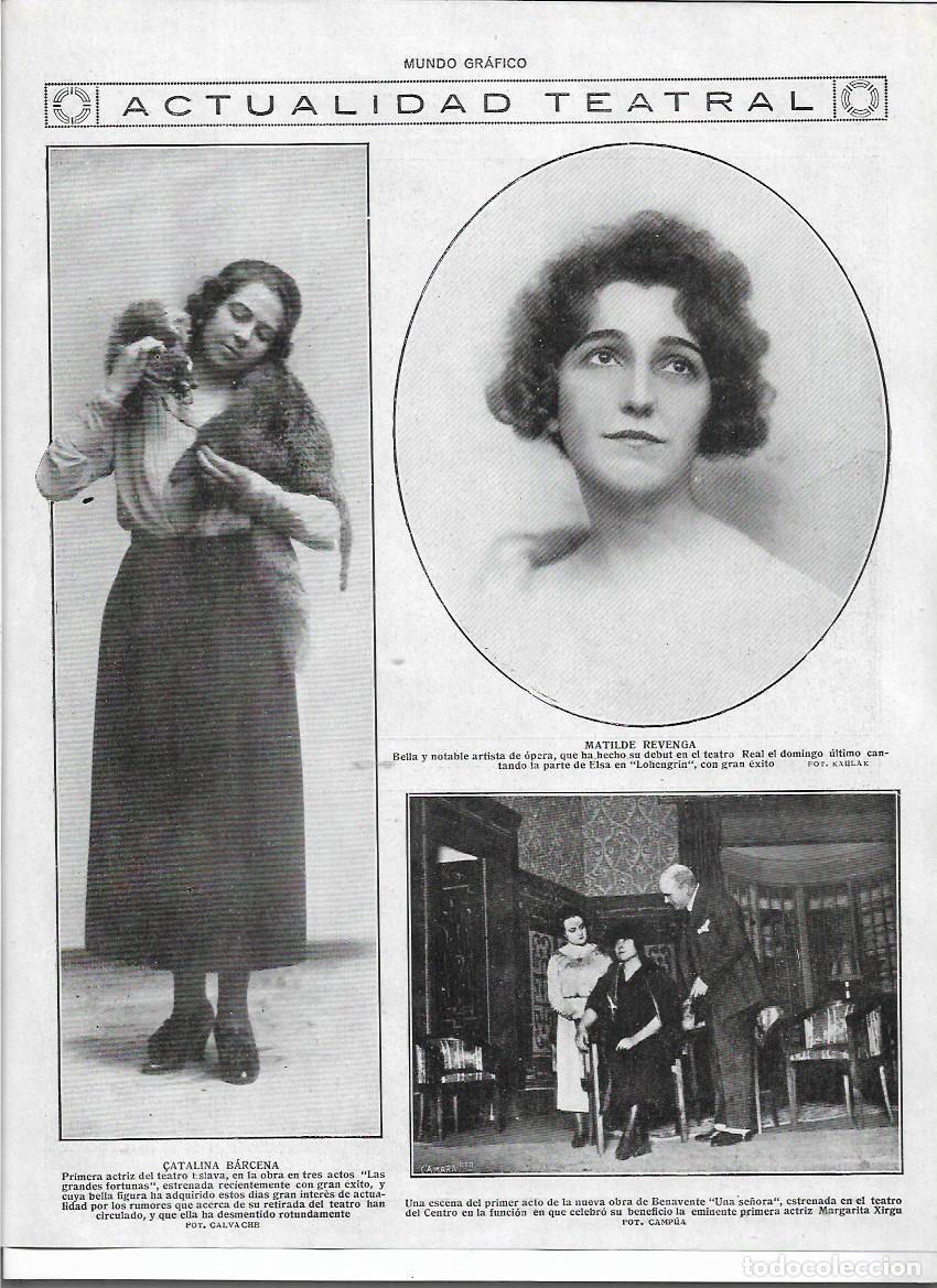 Colecionismo: A&Ntilde;O 1920 RECORTE PRENSA ARTISTA CATALINA BARCENA EXITO TEATRO ESLAVA RUMORES DESMENTIDOS SU RETIRADA