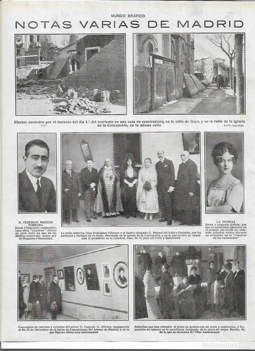 Colecionismo: A&Ntilde;O 1920 RECORTE PRENSA MADRID ALUMNAS ESCUELA ACADEMIA CORTE Y CONFECCION PILAR SANTALIESTRA