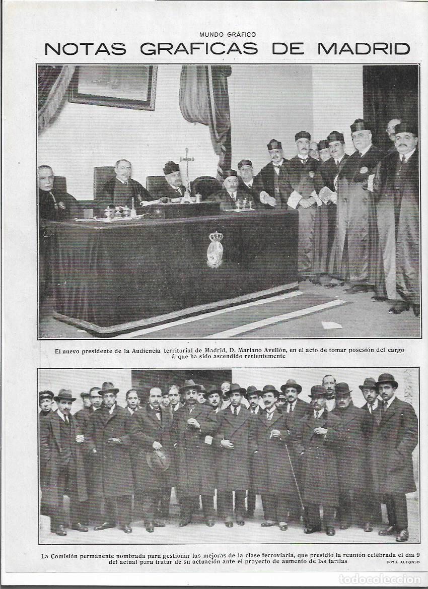 Colecionismo: A&Ntilde;O 1920 RECORTE PRENSA MADRID MARIANO AVELLON POSESION CARGO PRESIDENTE DE LA AUDIENCIA TERRITORIAL