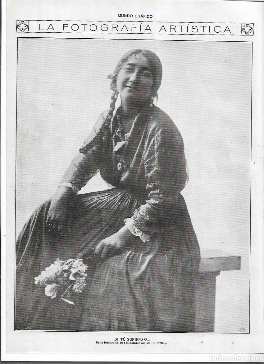 Colecionismo: A&Ntilde;O 1920 RECORTE PRENSA FOTOGRAFIA ARTISTICA DEL FOTOGRAFO PELLICER MUJER