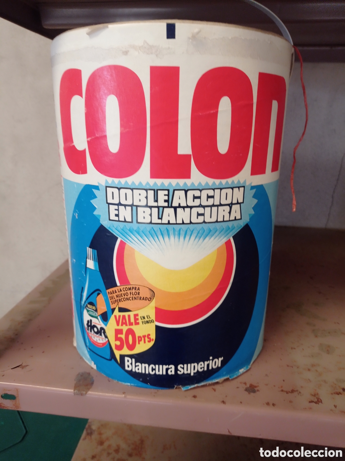 Coleccionismo: ANTIGUO TAMBOR DETERGENTE COLON - Foto 1