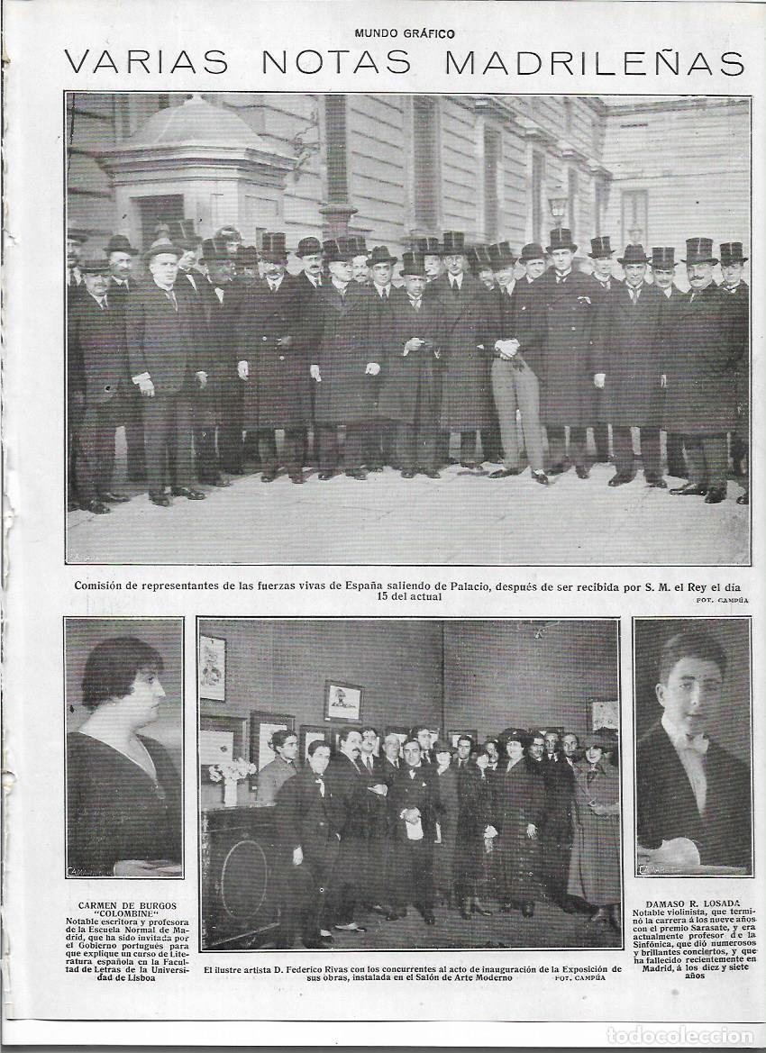 Colecionismo: A&Ntilde;O 1920 RECORTE PRENSA MADRID PINTURA INAUGURACION EXPOSICION OBRAS PINTOR FEDERICO RIVAS