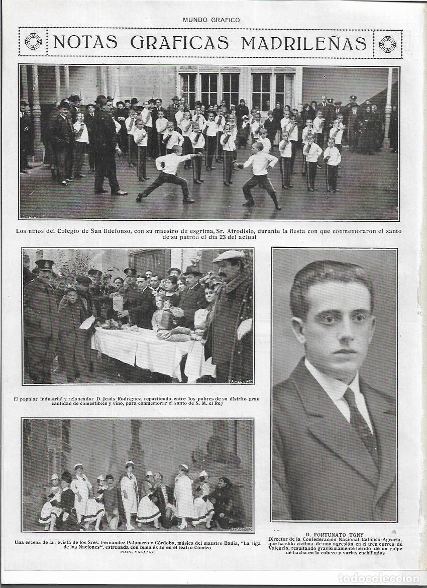 Colecionismo: A&Ntilde;O 1920 RECORTE PRENSA MADRID REJONEADOR INDUSTRIAL JESUS RODRIGUEZ REPARTIENDO COMIDA POBRES