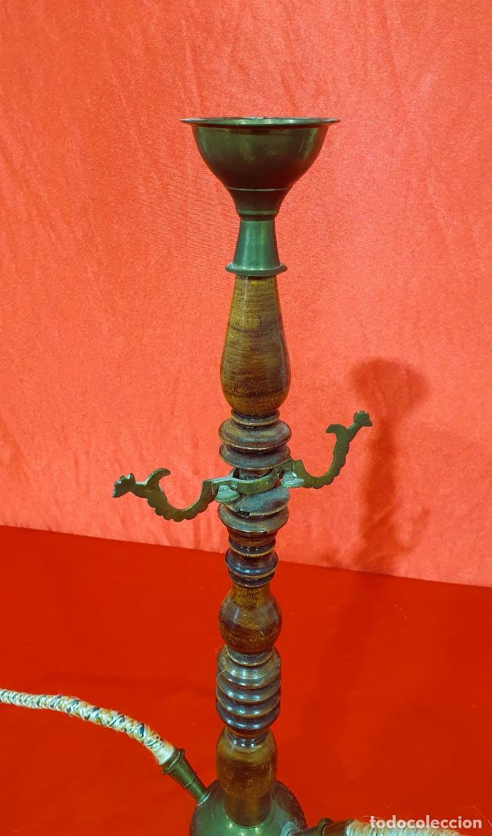 Coleccionismo: Cachimba madera y bronce - Foto 2