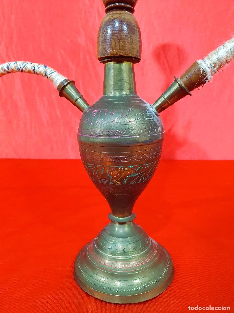 Coleccionismo: Cachimba madera y bronce - Foto 3