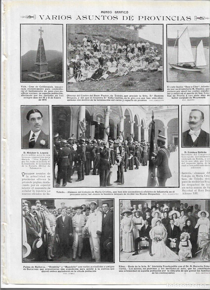 Coleccionismo: A&Ntilde;O 1913 RECORTE PRENSA VIC CREU CRUZ DE COLLFORMIC RECIEN INAUGURADA FUSILAMIENTO POR CARLISTAS