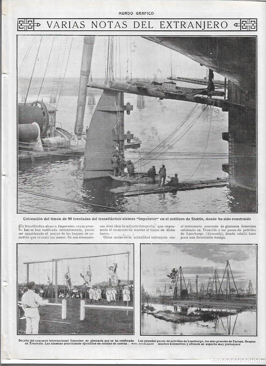 Collectionnisme: A&Ntilde;O 1913 RECORTE PRENSA POZOS DE PETROLEO DE LUNENBURGO MAS GRANDES DE EUROPA
