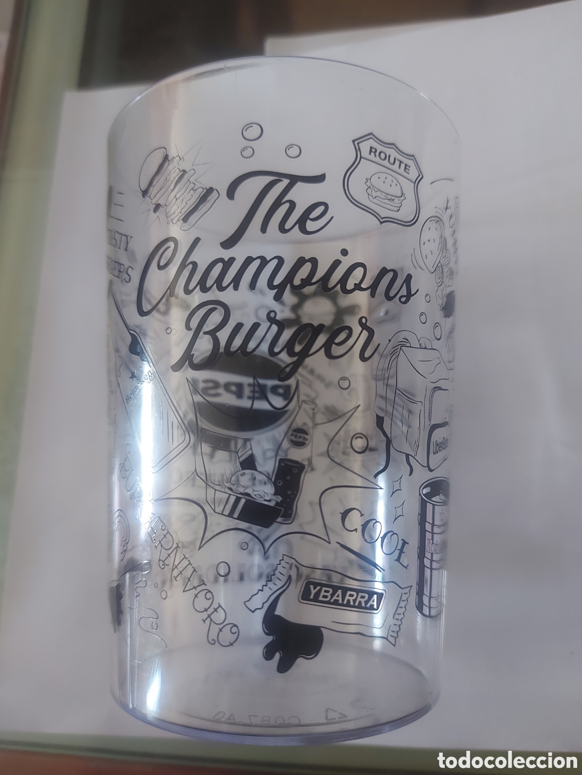 Coleccionismo: VASO THE CHAMPIONS BURGER MADRID 2024. TIPO SIDRA PLASTICO