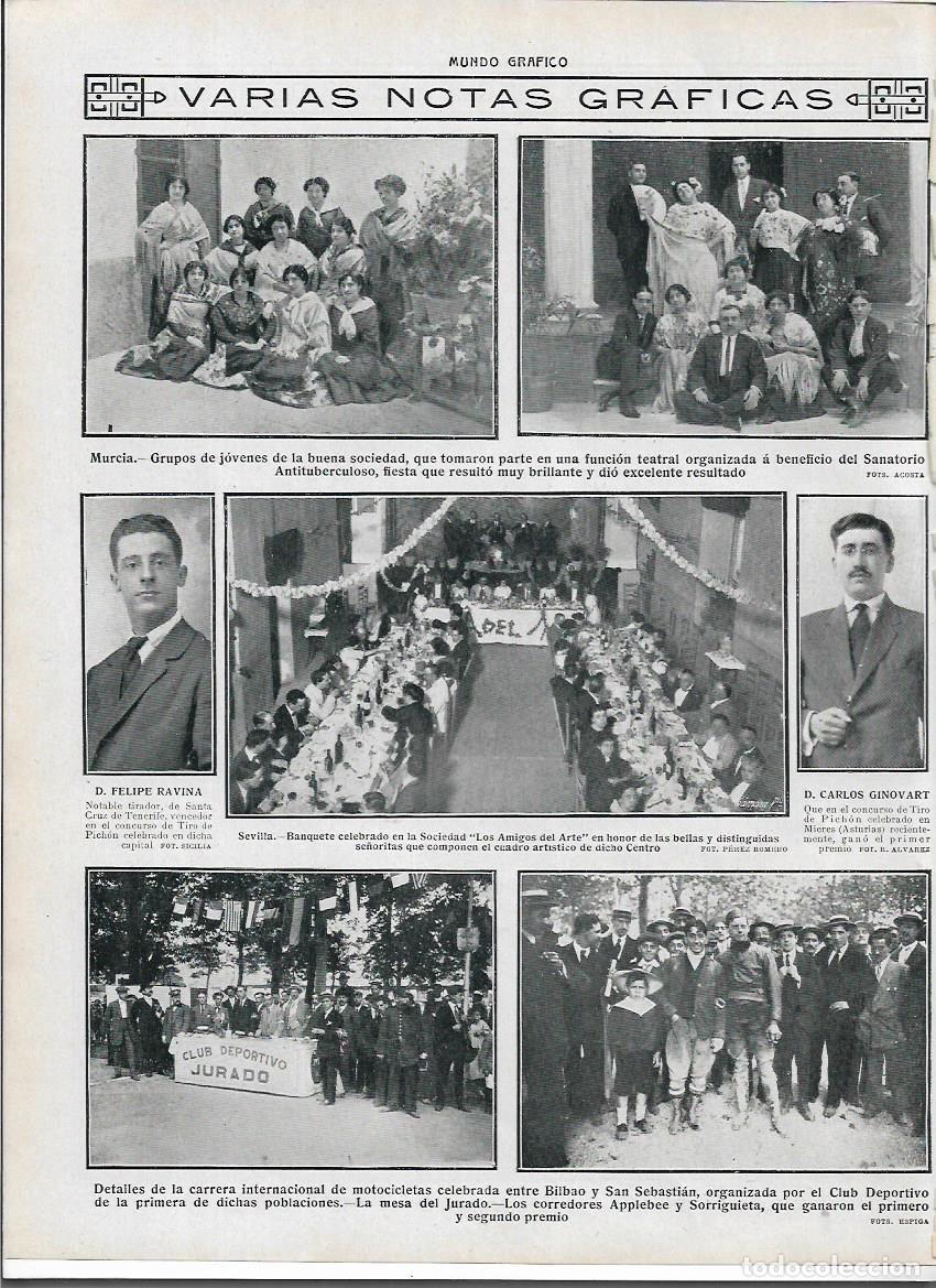 Collectionnisme: A&Ntilde;O 1913 RECORTE PRENSA BILBAO MOTOCICLISMO CARRERA INTERNACIONAL GANADORES APPLEBEE SORRIGUIETA
